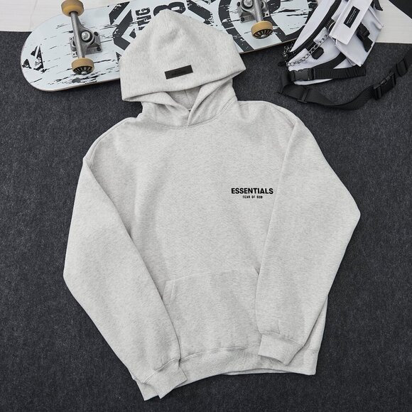 New-Fear-of-God-Essentials-Hoodie-Light-Oatmeal - Picture 1 of 8